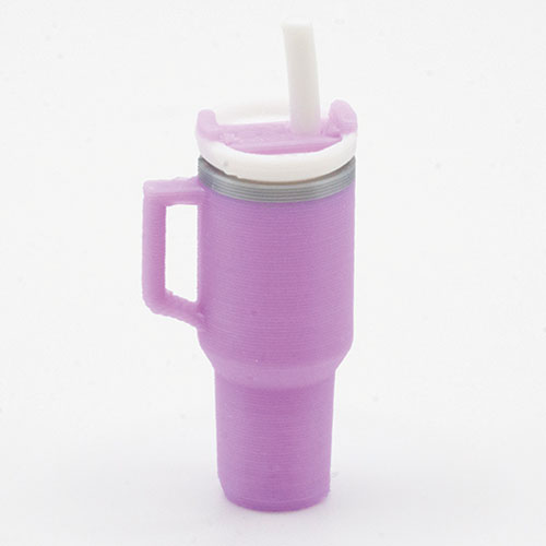 (image for) Tumbler with Removable Lid and Straw, Purple